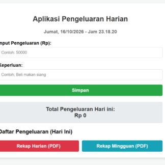 APLIKASI PENGELUARAN HARIAN